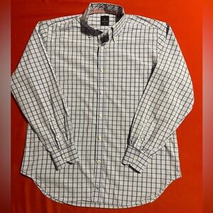 Tailorbyrd Collection Blue and White Plaid Button up Shirt